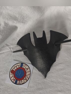 Leather Bat Hair Slide - Large